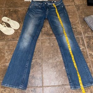 Miss Me 31 Boot Cut Floral Pocket Rhinestone